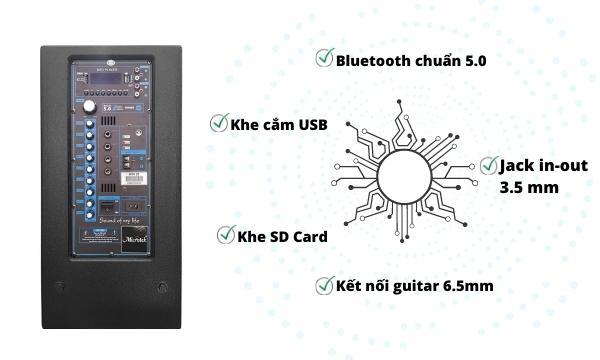 Loa karaoke di động Microtek MTK 20 kết nối nhanh chóng, ổn định